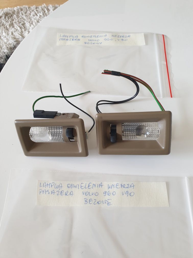 lampka oświetlenia wnętrza pasażera volvo 960 v90  beżowa