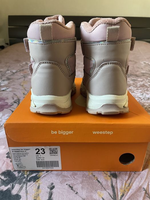 Детские зимние ботинки WEESTEP р 23 (стелька 15см)