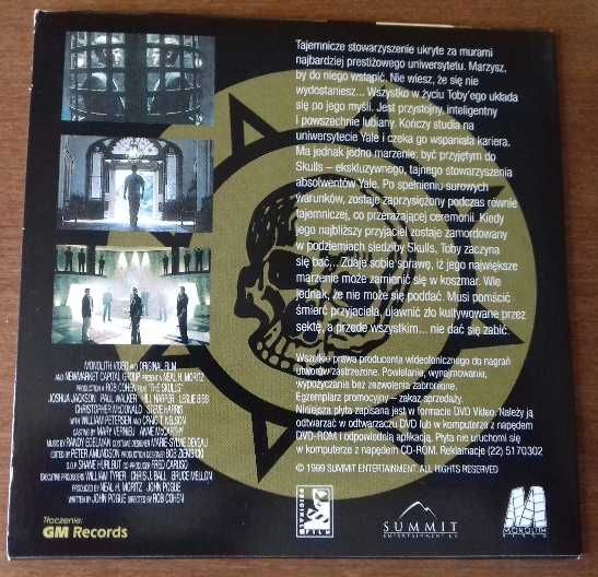 Sekta (The Skulls) film DVD (Joshua Jackson, Paul Walker) | PL napisy