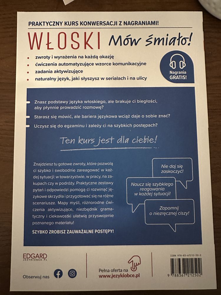 Włoski. Mów śmiało! Edgard Mariusz Jachimczuk