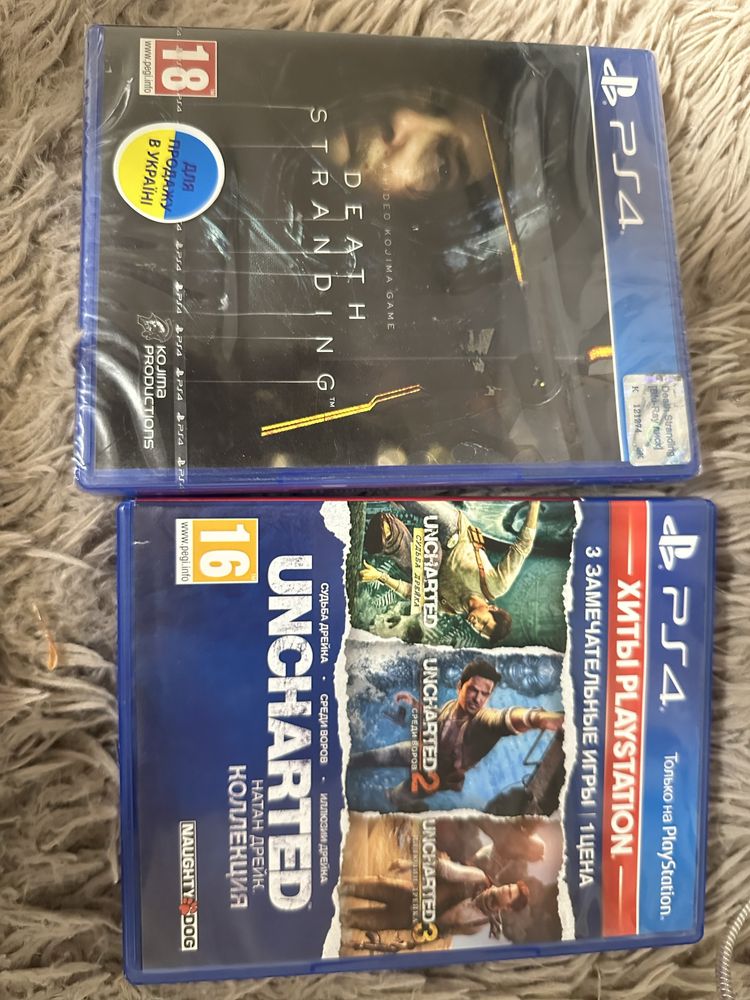Диски до PS4 Uncharted 1,2,3 та Deathstranding (нерозпакований)