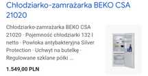 Chłodziarko-zamrażarka BEKO