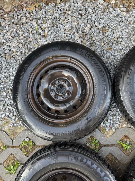 Felgi 4x98 155/80/13" opony zima Kumho 21r Fiat Panda Punto Seicento