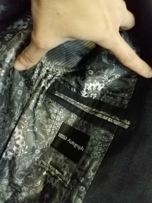 100% wełny marynarka męska Marks and Spencer garnitur walmark 91 cm