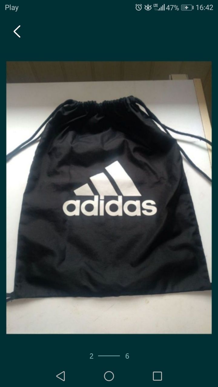 Worek czarny plecak Adidas Real Madryt