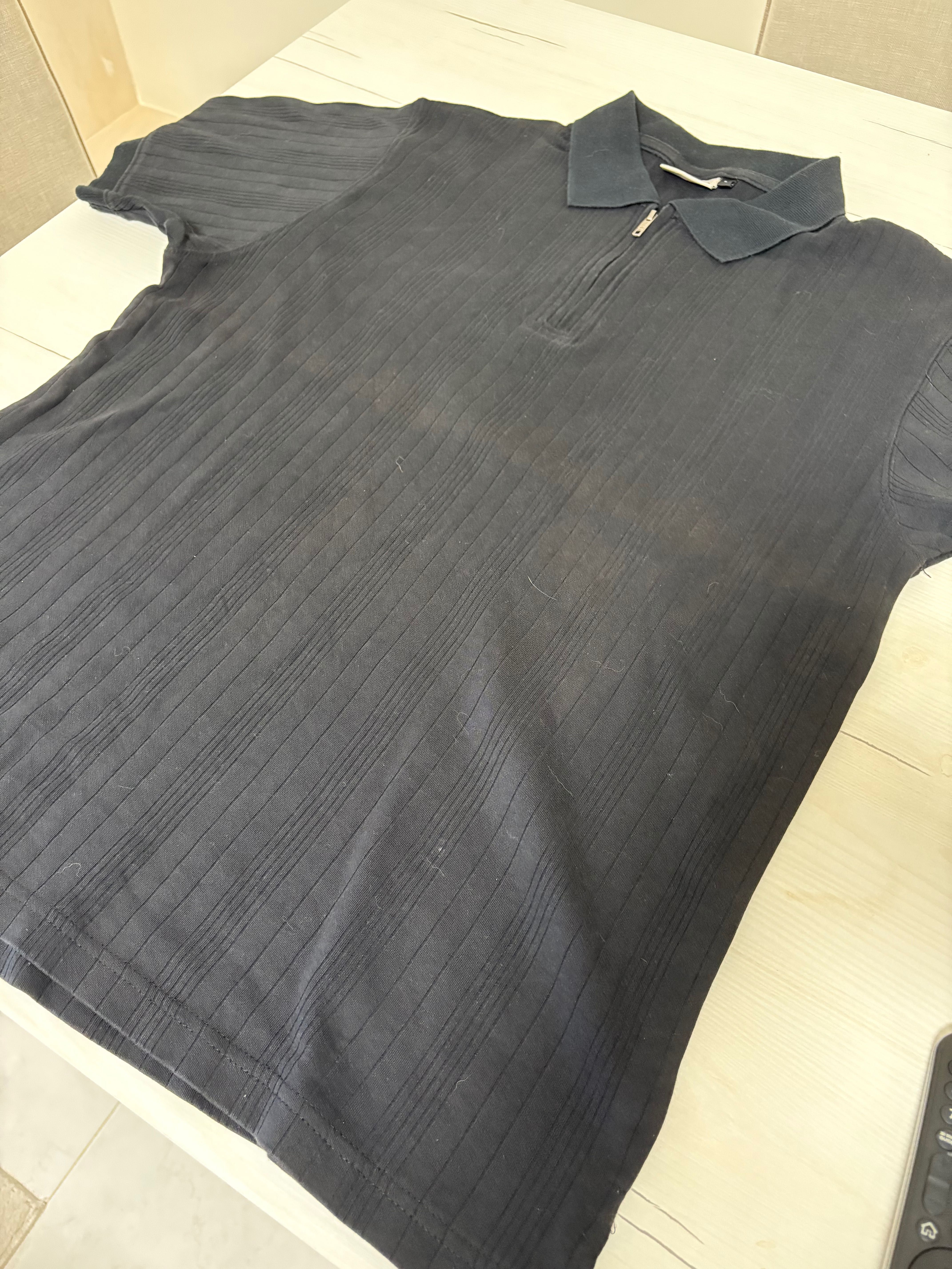 Polo Preto com Fecho CANDA | Manga Curta | Tamanho Grande