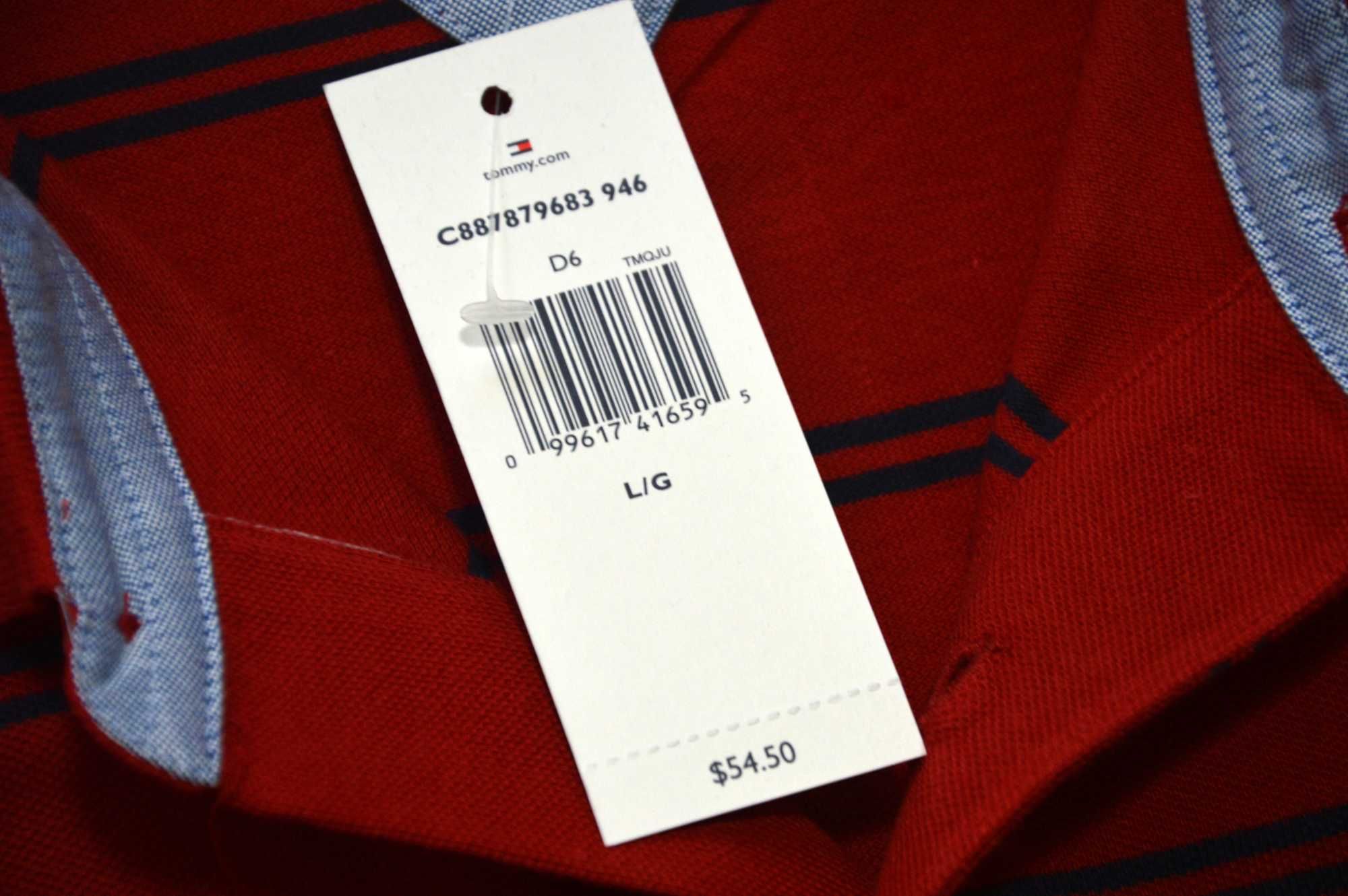 Polo Tommy Hilfiger Custom Fit Bordowy Kolor oryginał różne rozmiary