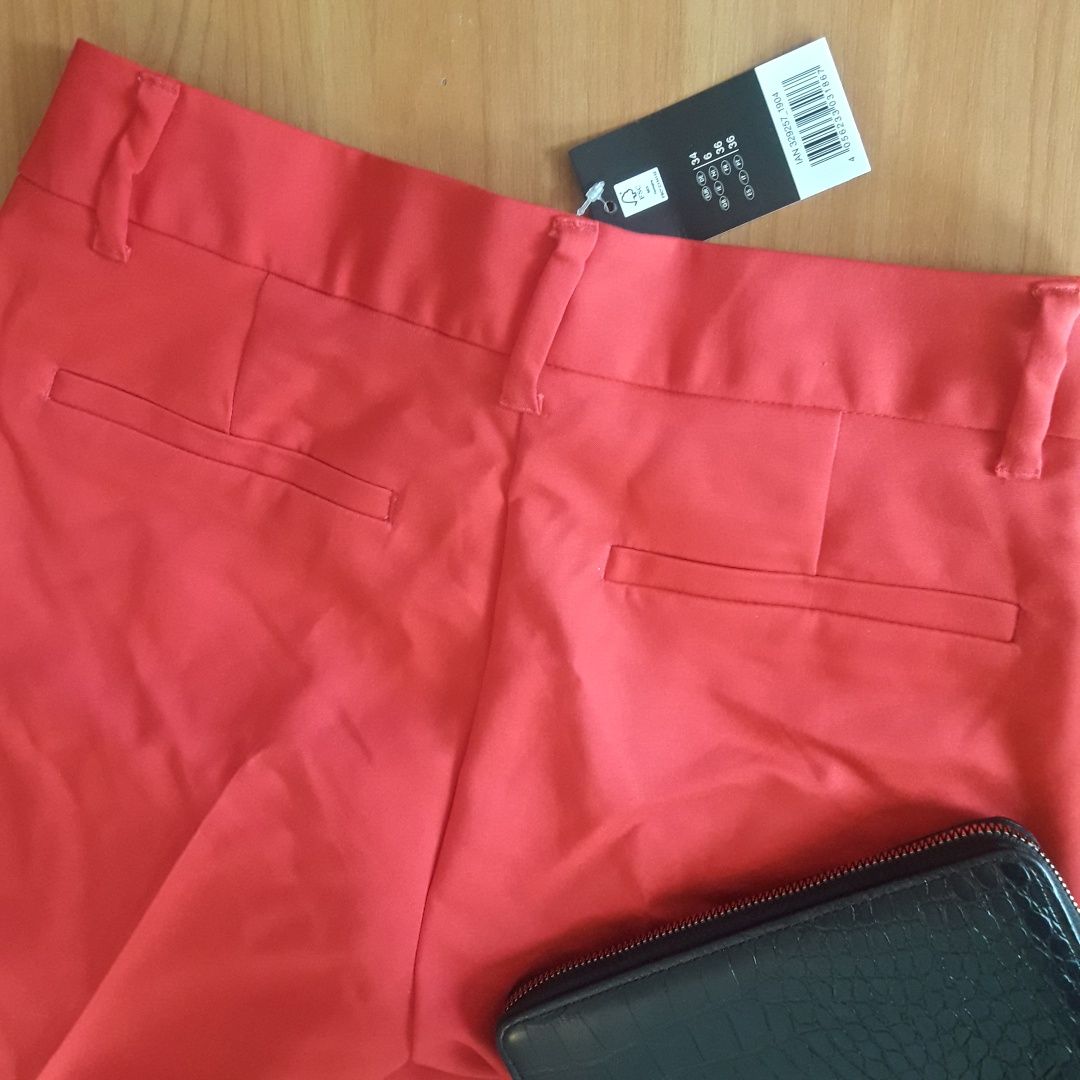 Нові штани 36р класичні брюки жіночі червоні Esmara