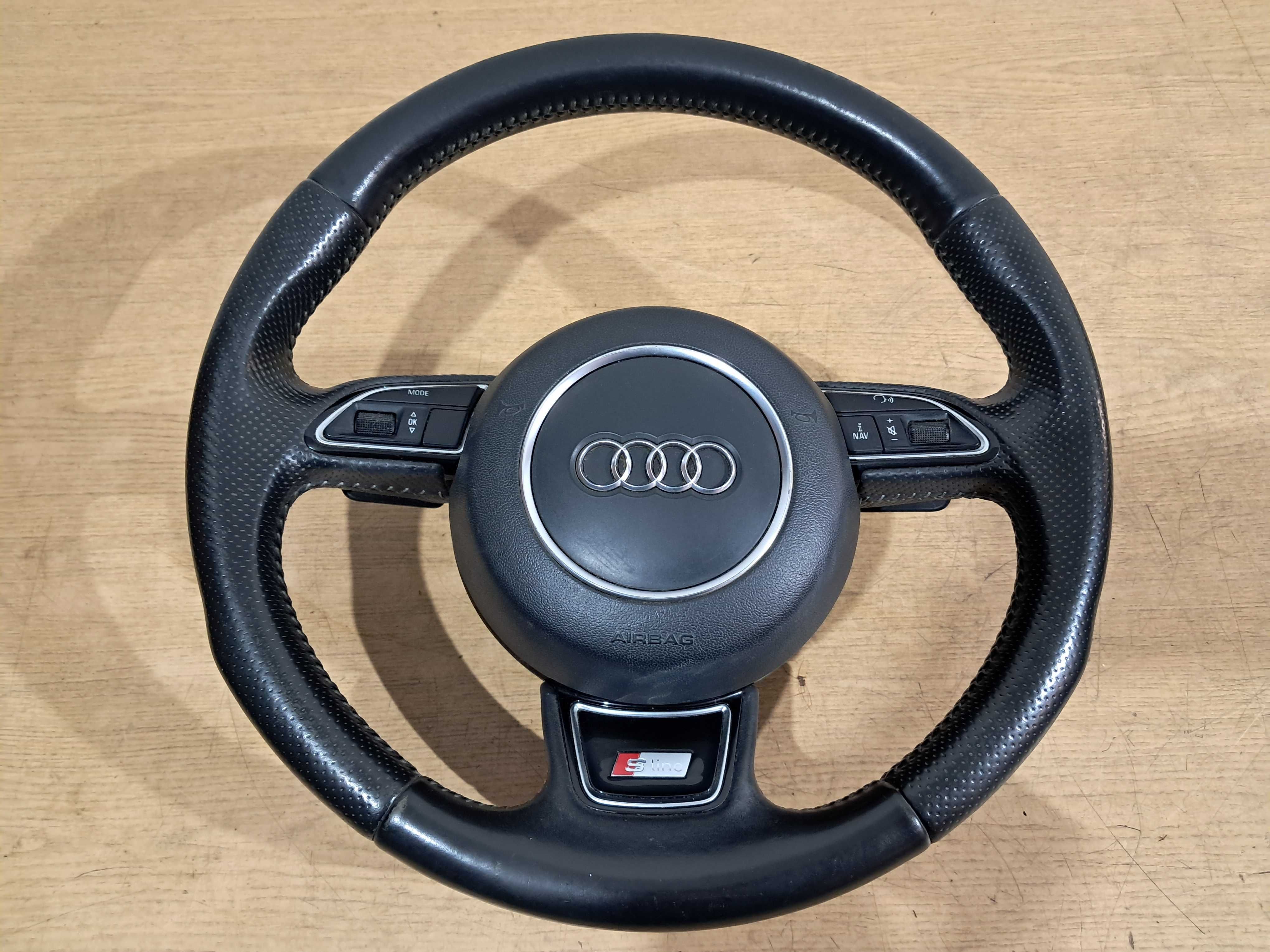 Kierownica A4 B8 A5 Q5 Lift S-line poduszka AirBag wiązka łopatki F1