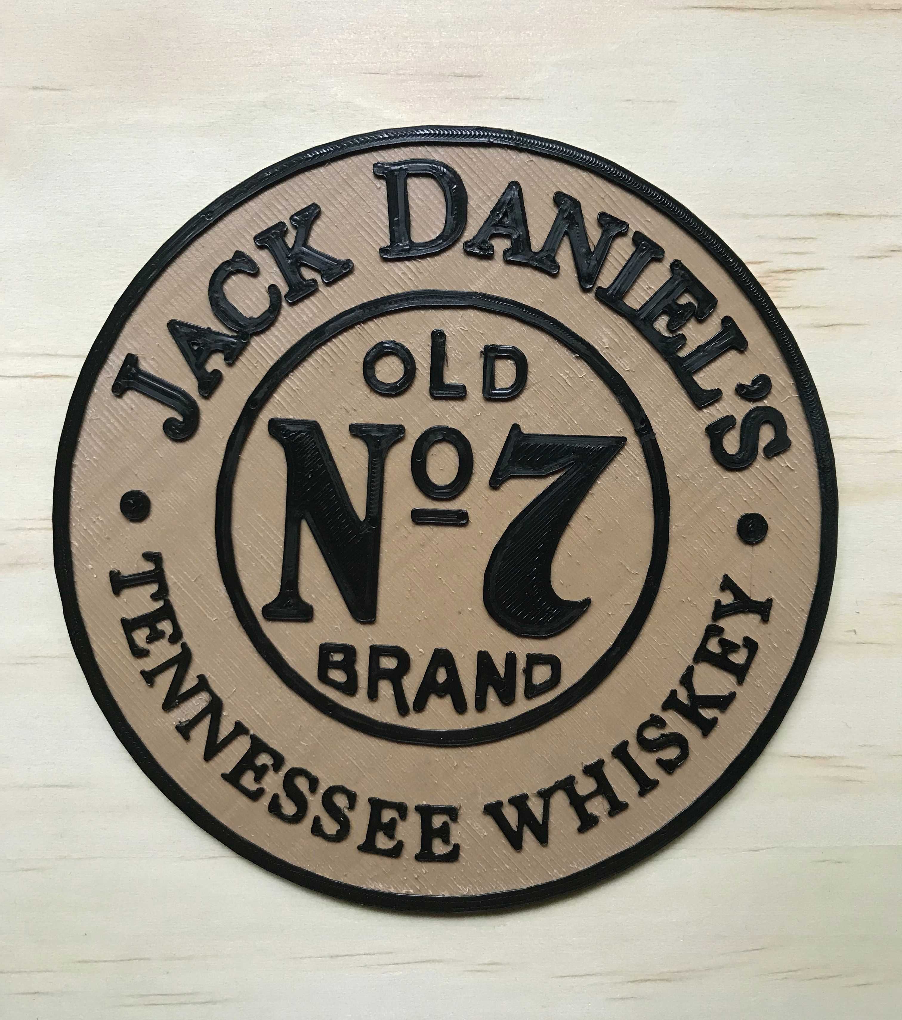 Base para copos Jack Daniel's / Base copos personalizável-Impressão 3D