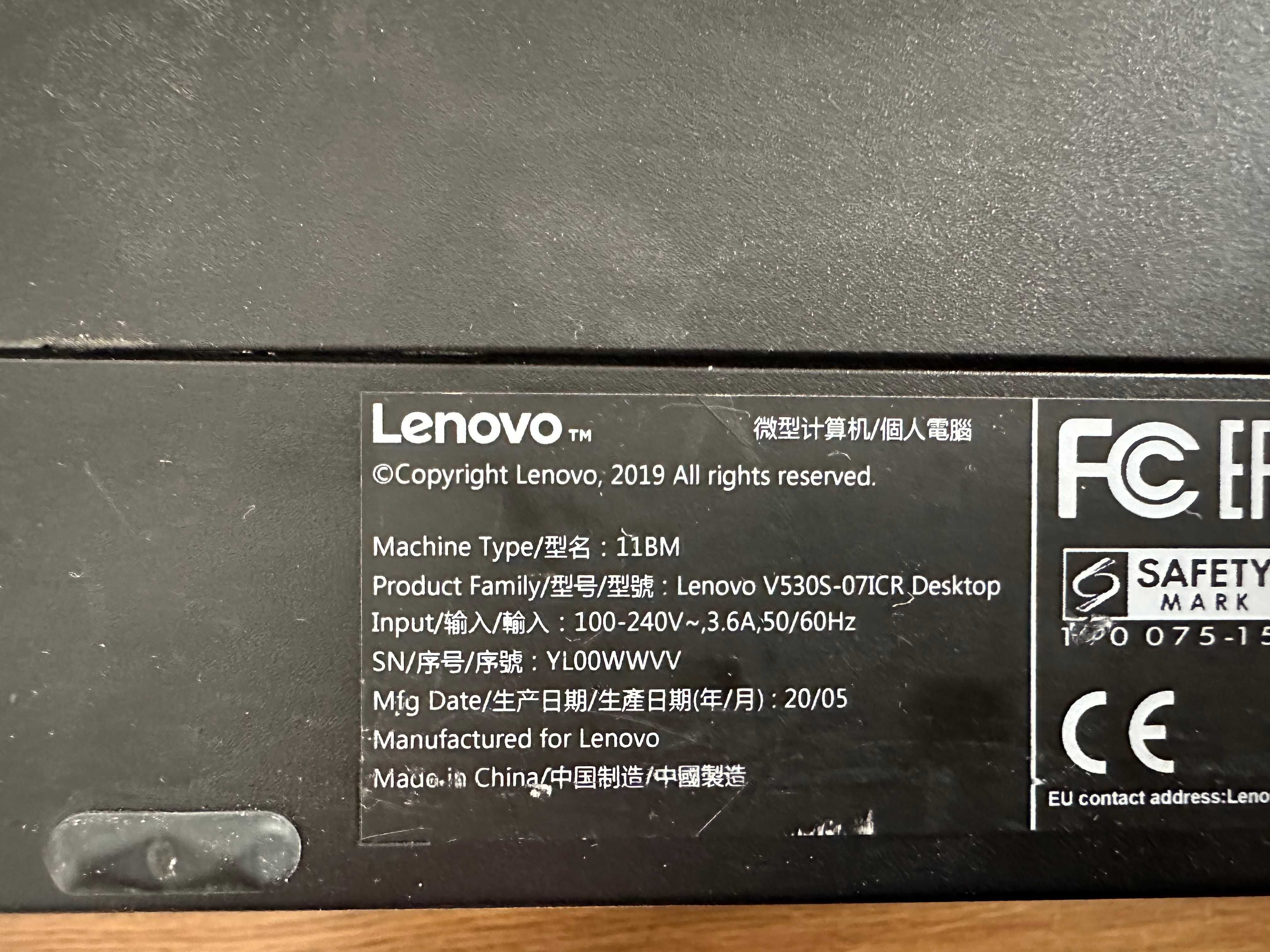 Комп'ютер Lenovo intel i3 9100 DDR4 8Gb SSD 250Gb Windows 10