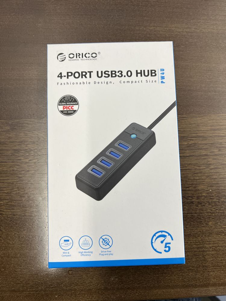 Hub usb 3.0. 4 porty. ORICO