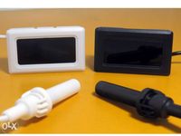 Higrómetro e Termómetro digital, com sonda, branco ou preto