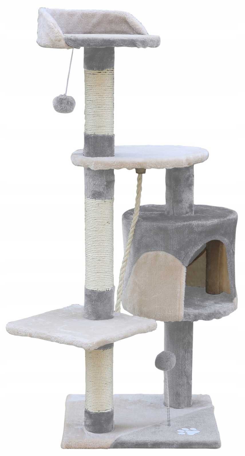 NOWY Drapak Dla Kota Wieża Drzewko Legowisko Domek 5 Poziomowy 112 cm
