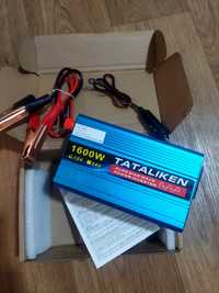 Перетворювач напруги інвертор TATALIKEN з 12 V на 220 V, 1600W