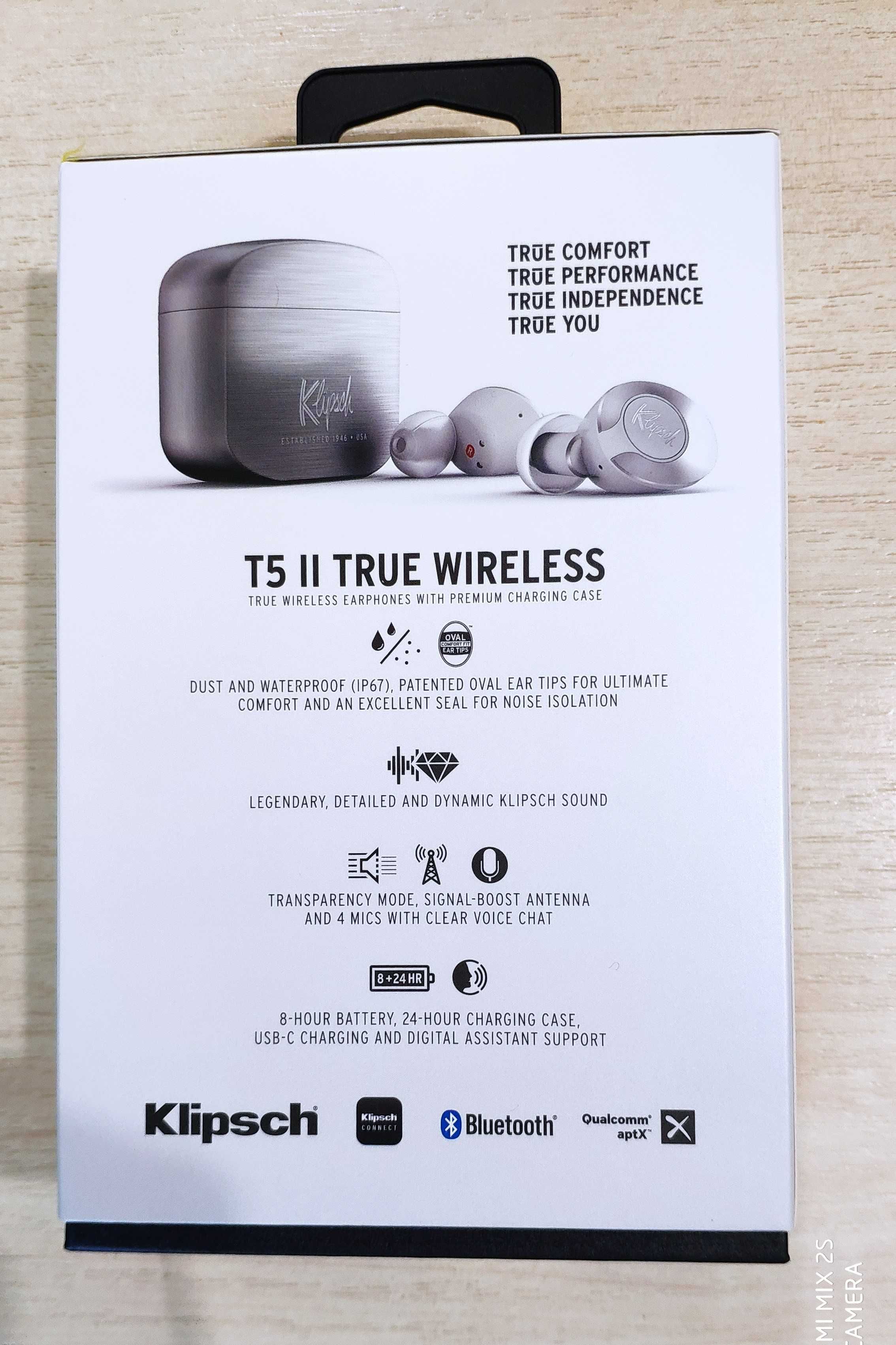 Продам Наушники Klipsch T5 II True Wireless Bluetooth Earphones Silver