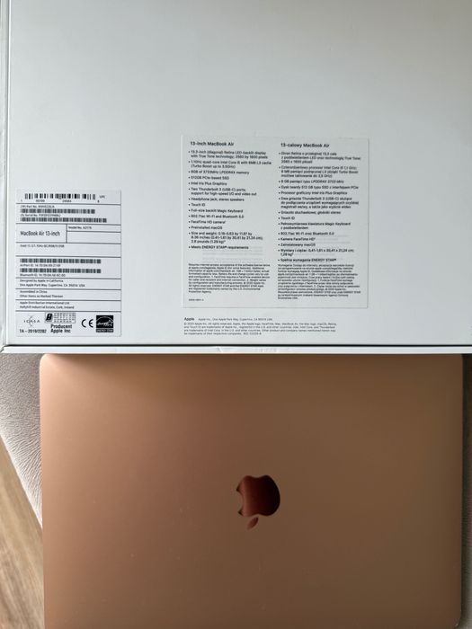 MacBook Air 13” | 8 GB RAM | 512 GB SSD | Złoty | Lekki | Okazja