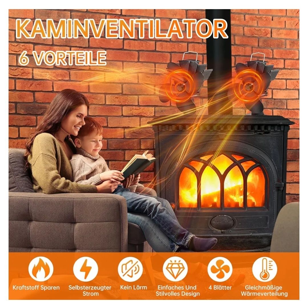 BOLEi Wentylator kominkowy bez prądu – wydajny i zasilany ciepłem piec