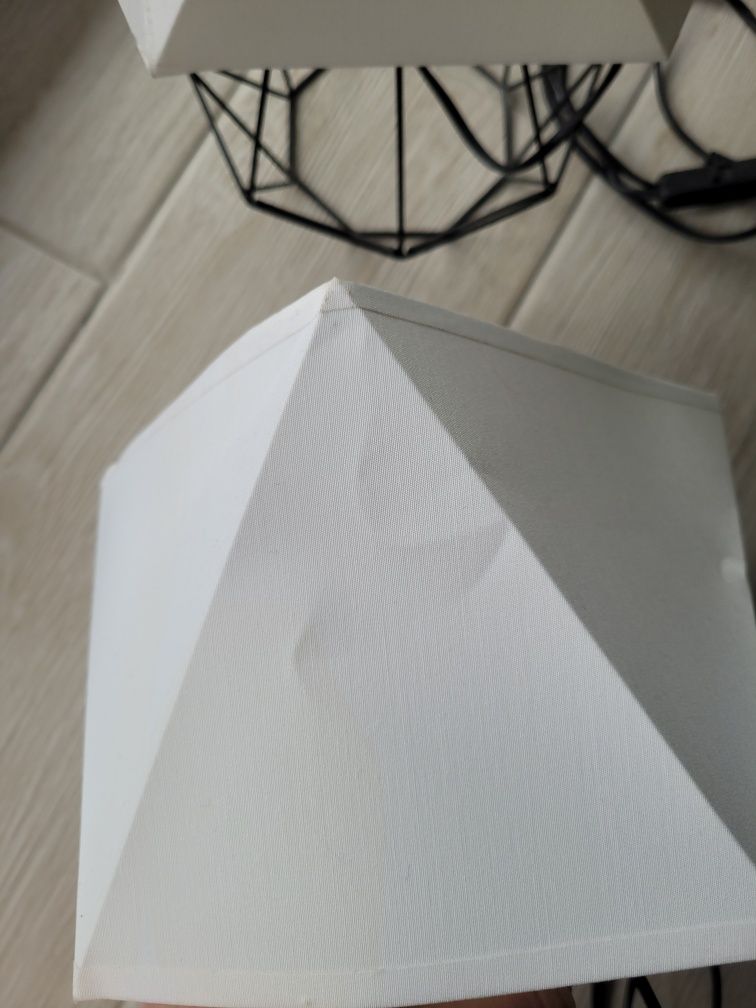 2szt lampek nocnych Loft abażur diament druciana metalowa do gniazdka