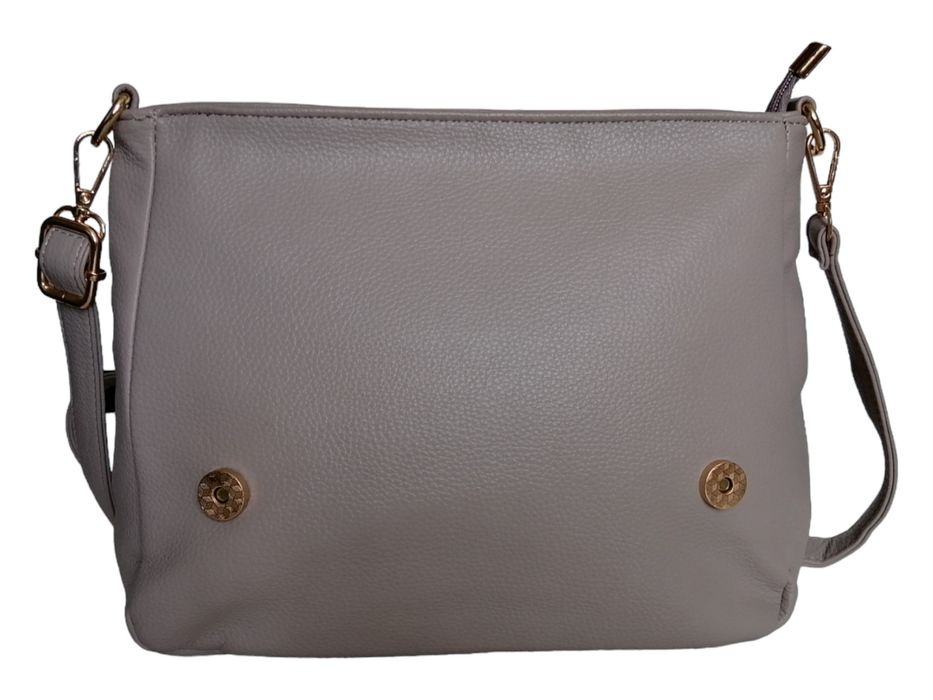 Szara Modna Listonoszka Damska Na Ramię - Klasyczna Torebka Damska