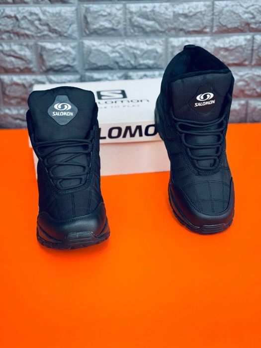 Ботинки Salomon на зиму мужские /черные ботинки Саломон до минус -30