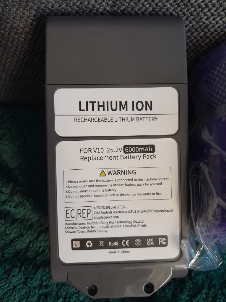 akumulator litowo-jonowy do odkurzacza Dyson V10.