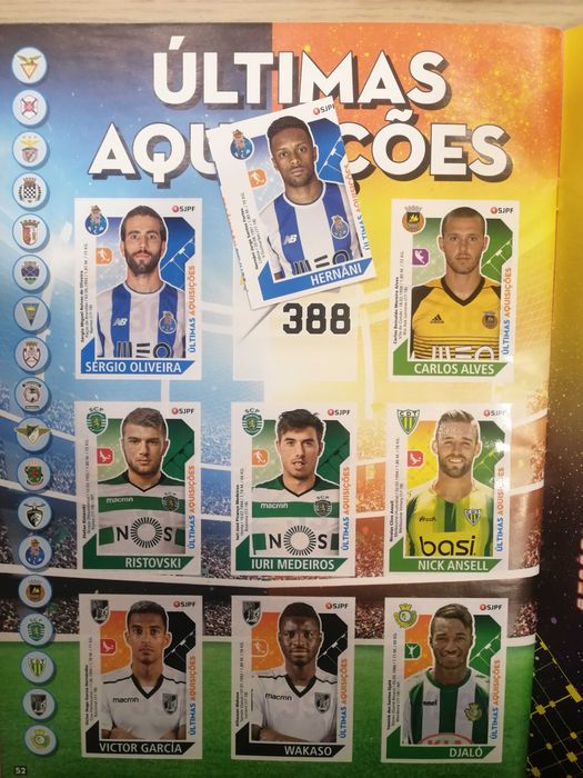 Caderneta Futebol 2017-18 - Panini [Completa]
