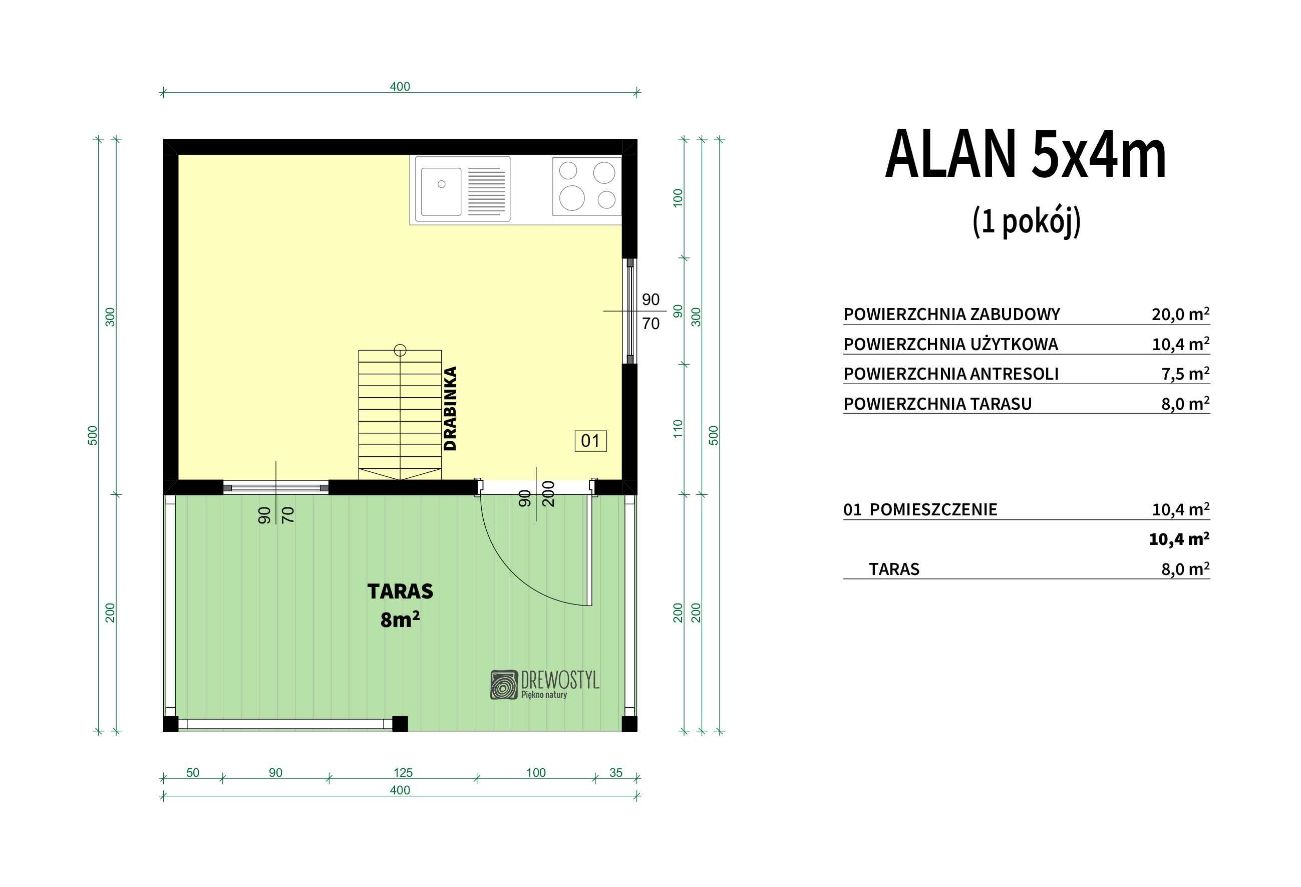 Domek letniskowy domki letniskowe szkieletowe altana domek 4x5