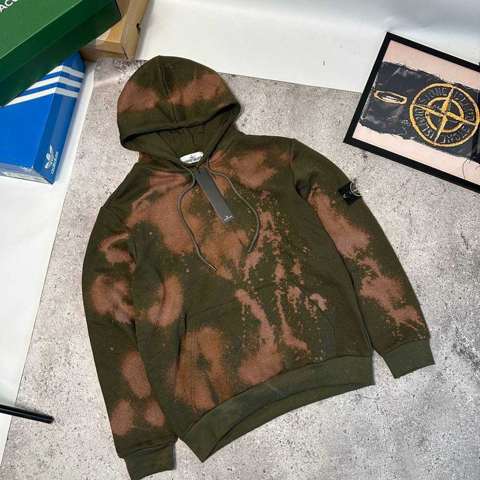 РОЗПРОДАЖ Худі тай дай хакі Stone Island XS,S,M,L,XL