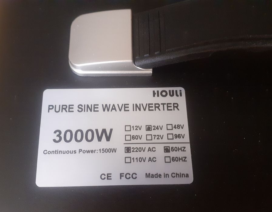 Інвертор HOULI 1500W 24в. - 230в. 50Гц. 3000W Пік!!!