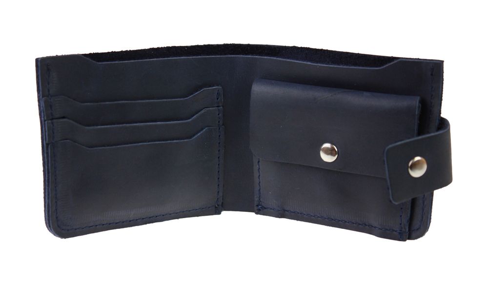 Гаманець чоловічий шкіряний маленький SULLIVAN gm1-5(8) синій