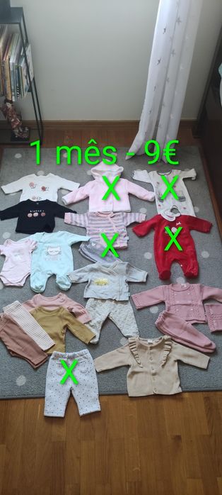 Lote roupa menina 1 mês