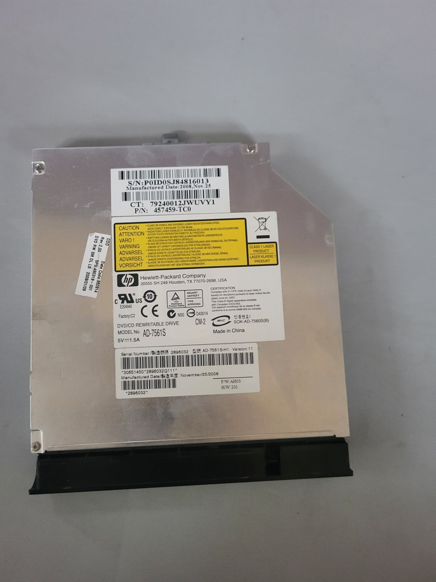 Sprzedam napęd DVD-RW do laptopa  HP COMPAQ 6830 S