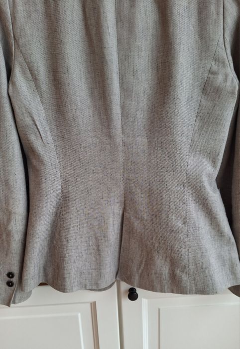 Zara Komplet 2częściowy marynarka i spodnie garnitur damski 36 szary l