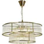 LAMPA KRYSZTAŁOWA DO SALONU wisząca duża glamour żyrandol złota