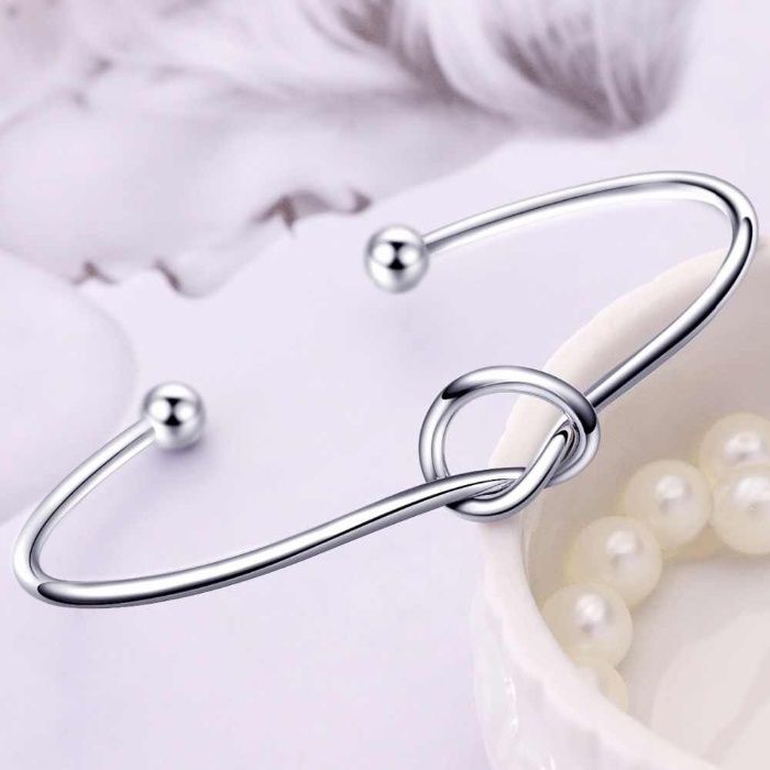 Pack 2 Pulseiras Nó Prateada, Dourada, Rosa Dourado - Portes incluídos