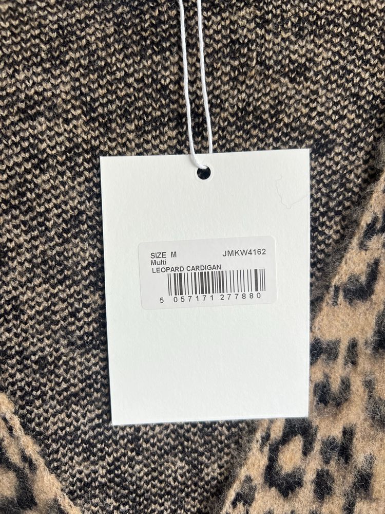 Uniseks panterkowy sweter kardigan Multi Leopard Cardigan Jaded London