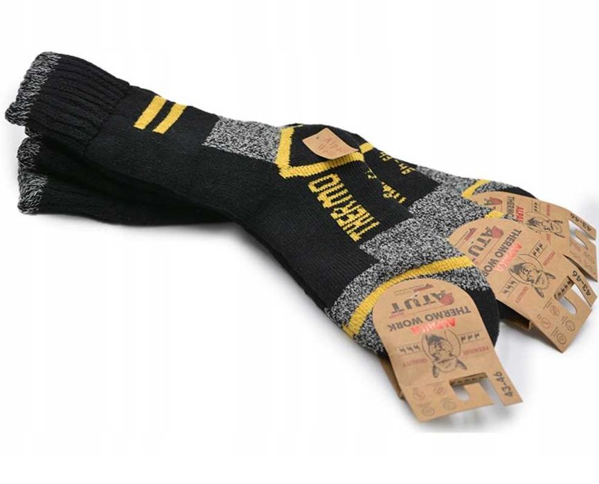 Ciepłe skarpety Wełniane ALPAKA skarpetki TERMO WORK BHP 43-46 prezent