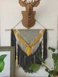Handmade Makrama krem szary żółty