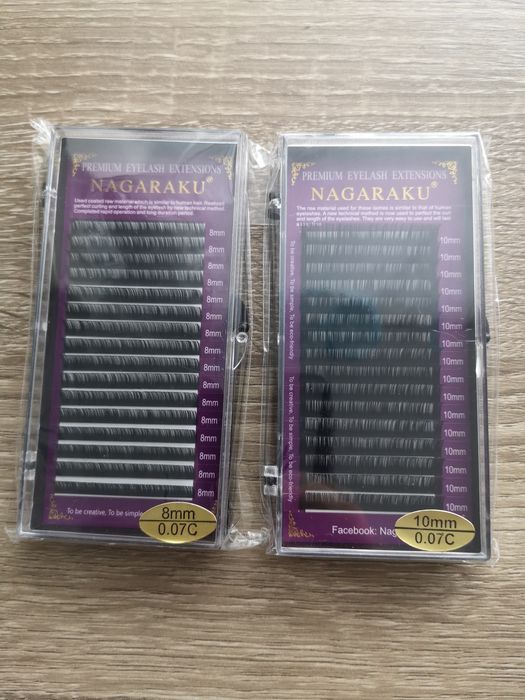 0.07C długość 8 i 10 Nagaraku Premium Lashes