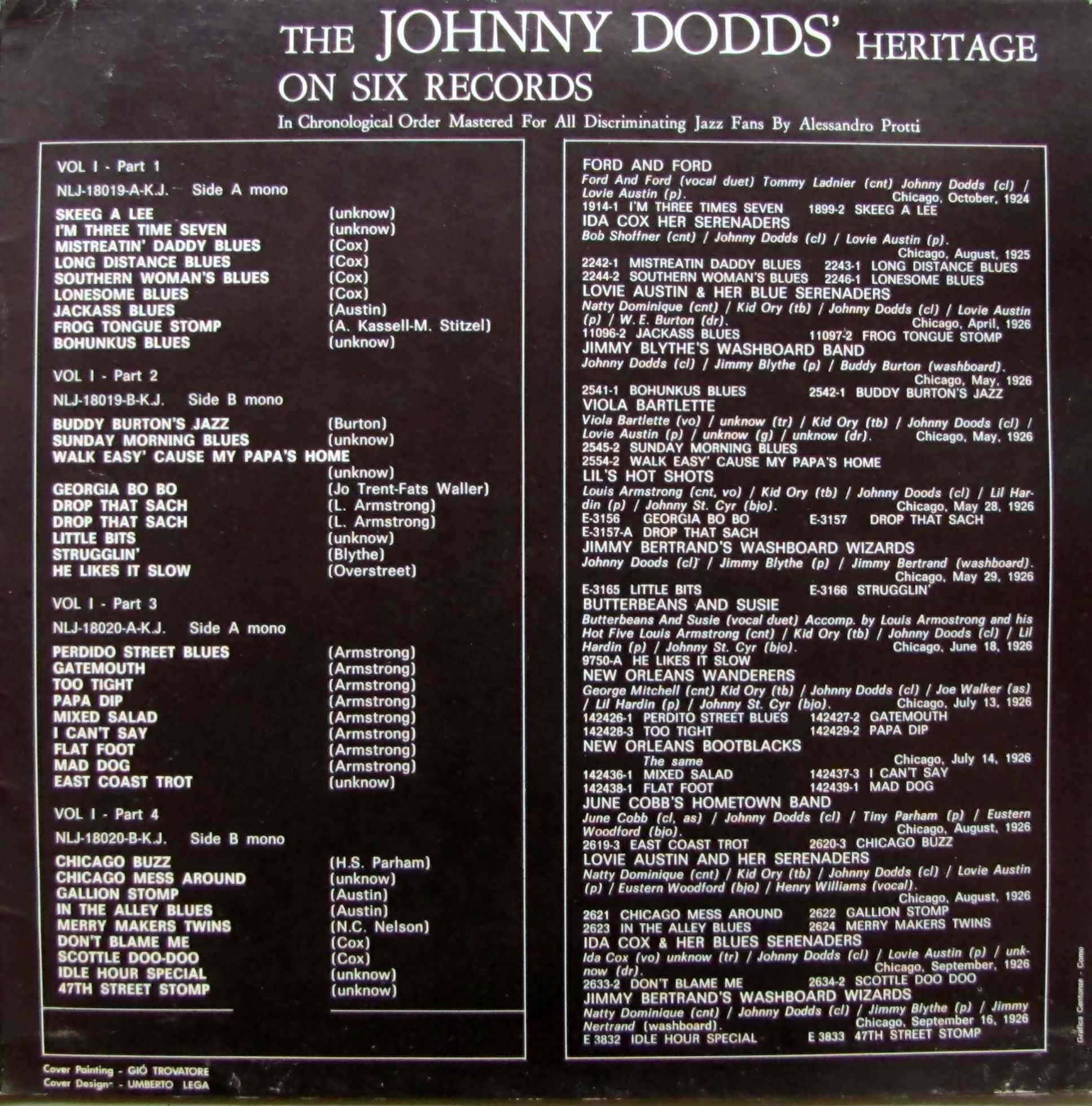 Johnny Dodds - 2 płyty winylowe NLJ 18019/20 # stan bdb