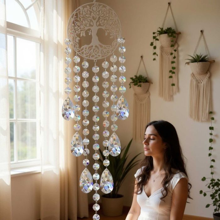 Łapacz Snów Słońca Drzewo Życia Szczęścia Zawieszka do okna GLAMOUR