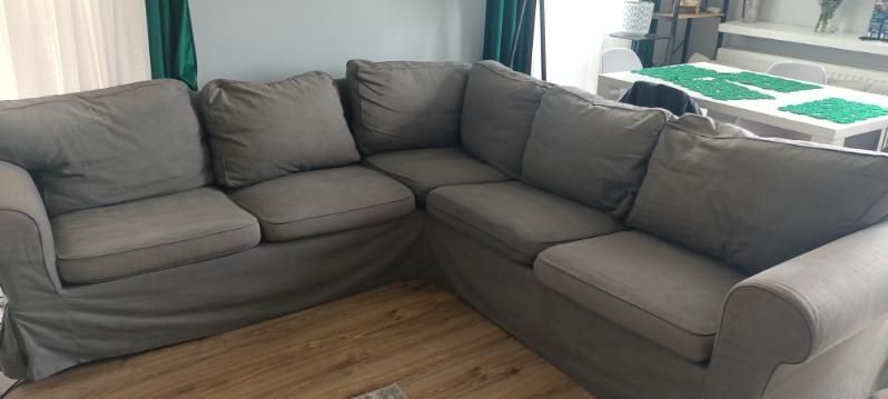 Narożnik.4 osobowy Ikea ektorp  ciemnoszary megawygodny