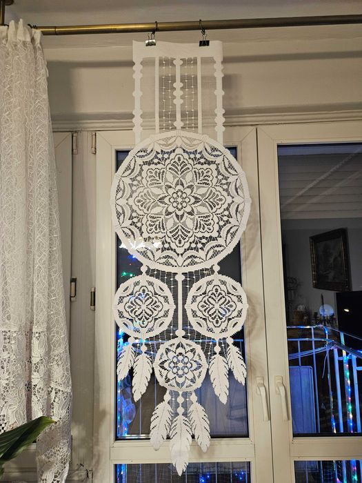 Dwa panele okienne 45 x 130 cm łapacz snów dekoracja okno 2 sztuki