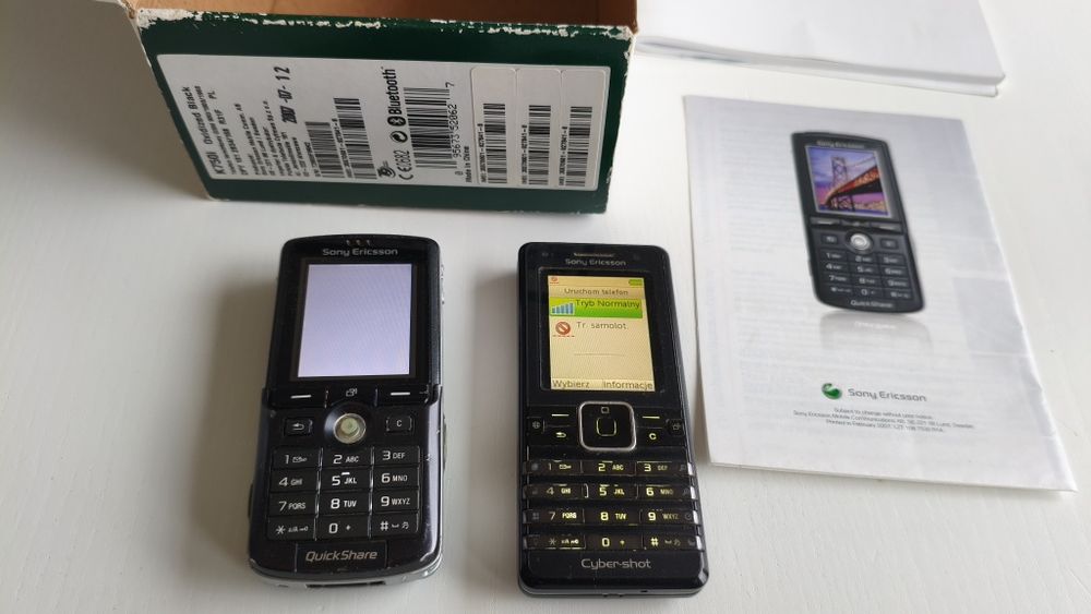 Zestaw 2x Sony Ericsson K750i K770i / Ładowarka / Telefon Sony