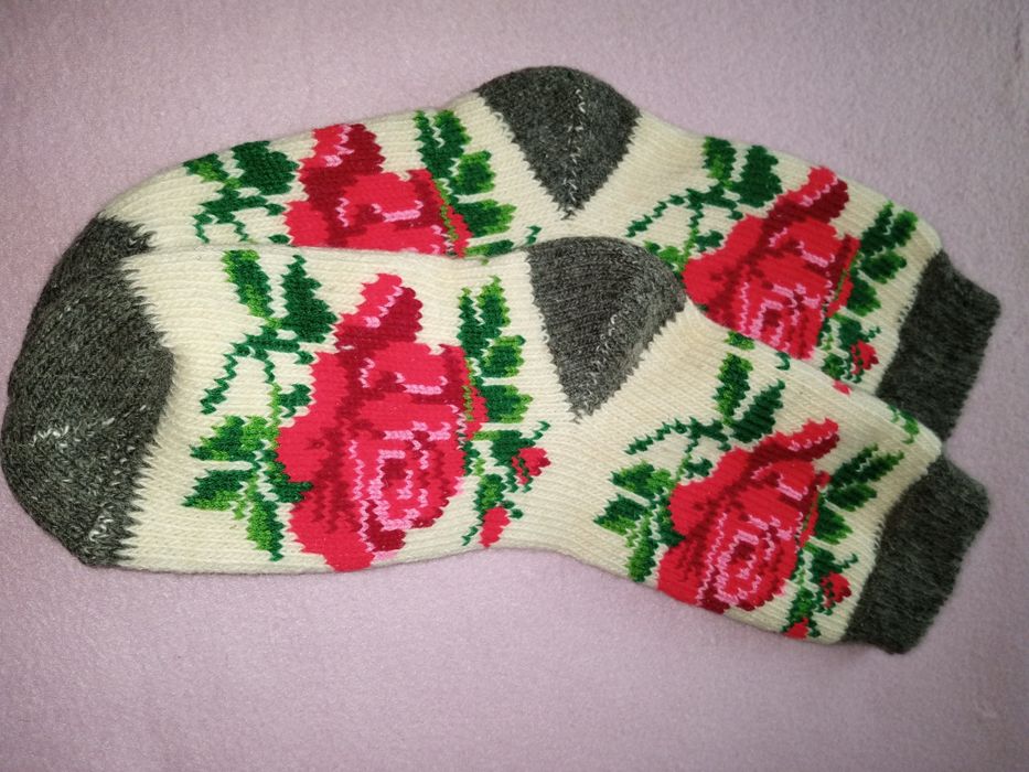 Носки теплые шерстяные 37-39 с узором новые