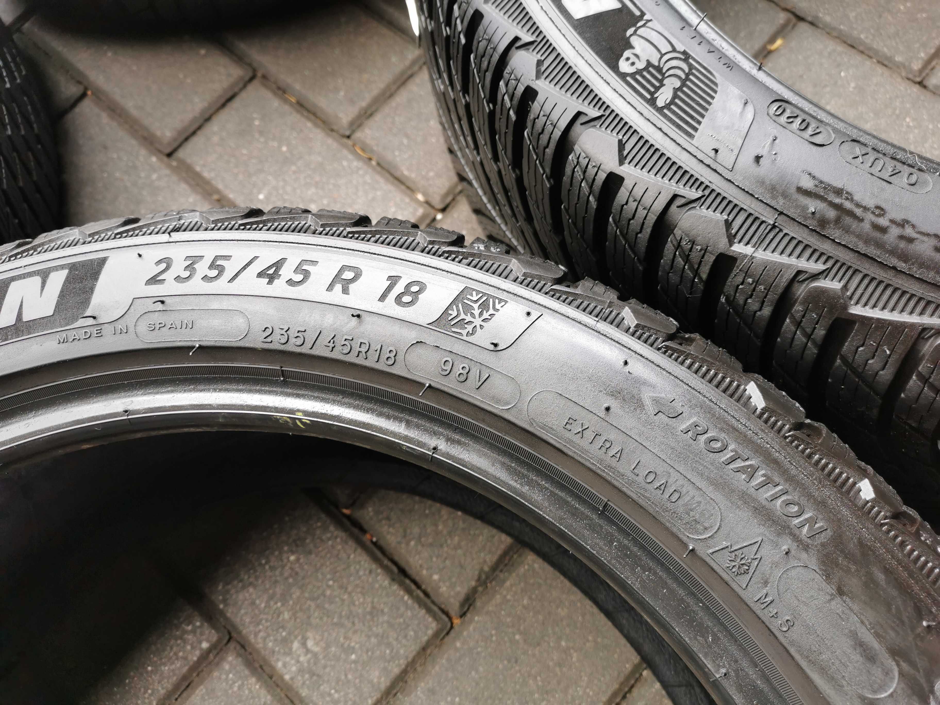 235/45 98V R18 MICHELIN Pilot Alpin 5 8mm 2020r Zimowe Opony 4szt