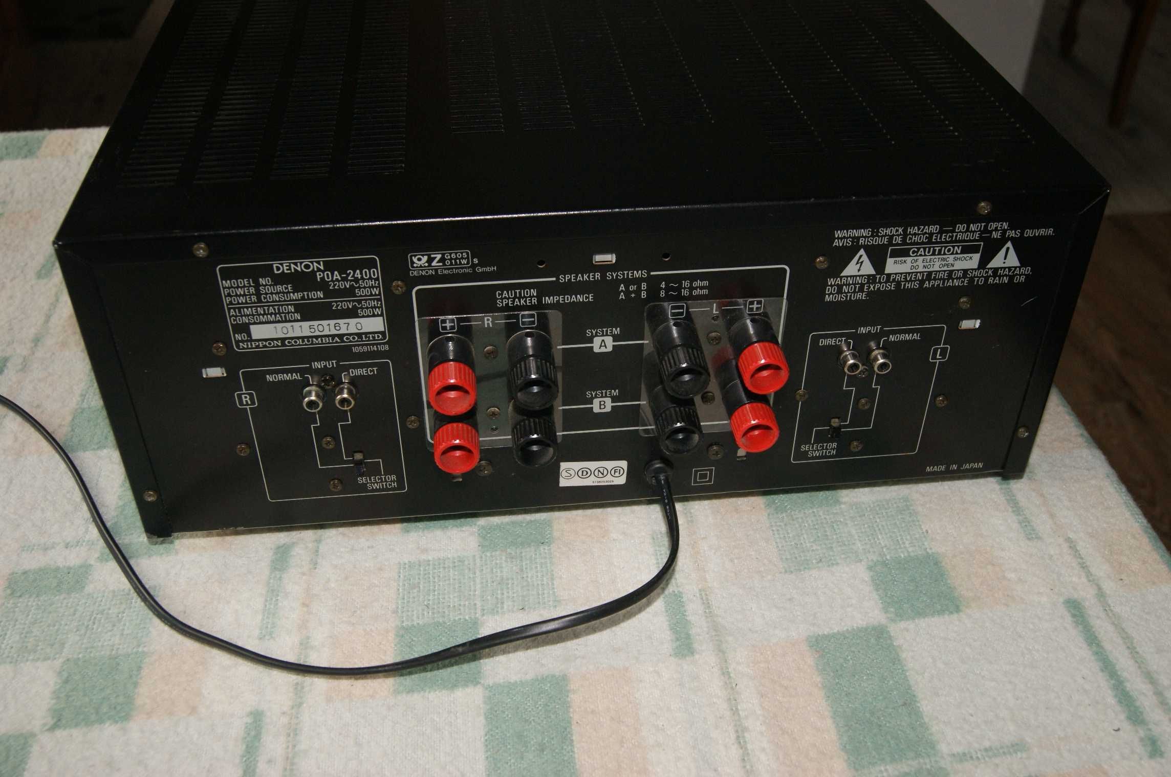 Denon POA-2400 PRA-1500 pre + końcówka 2x200W 8 ohm made in japan