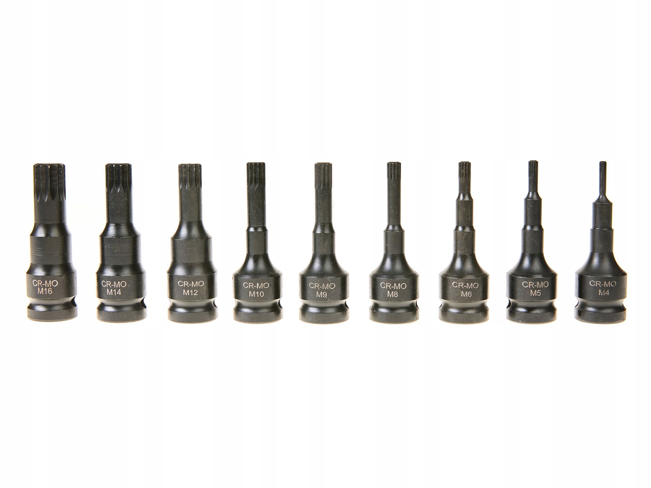 Klucze Udarowe Trzpieniowe Spline M4-M16 1/2 Cr-Mo