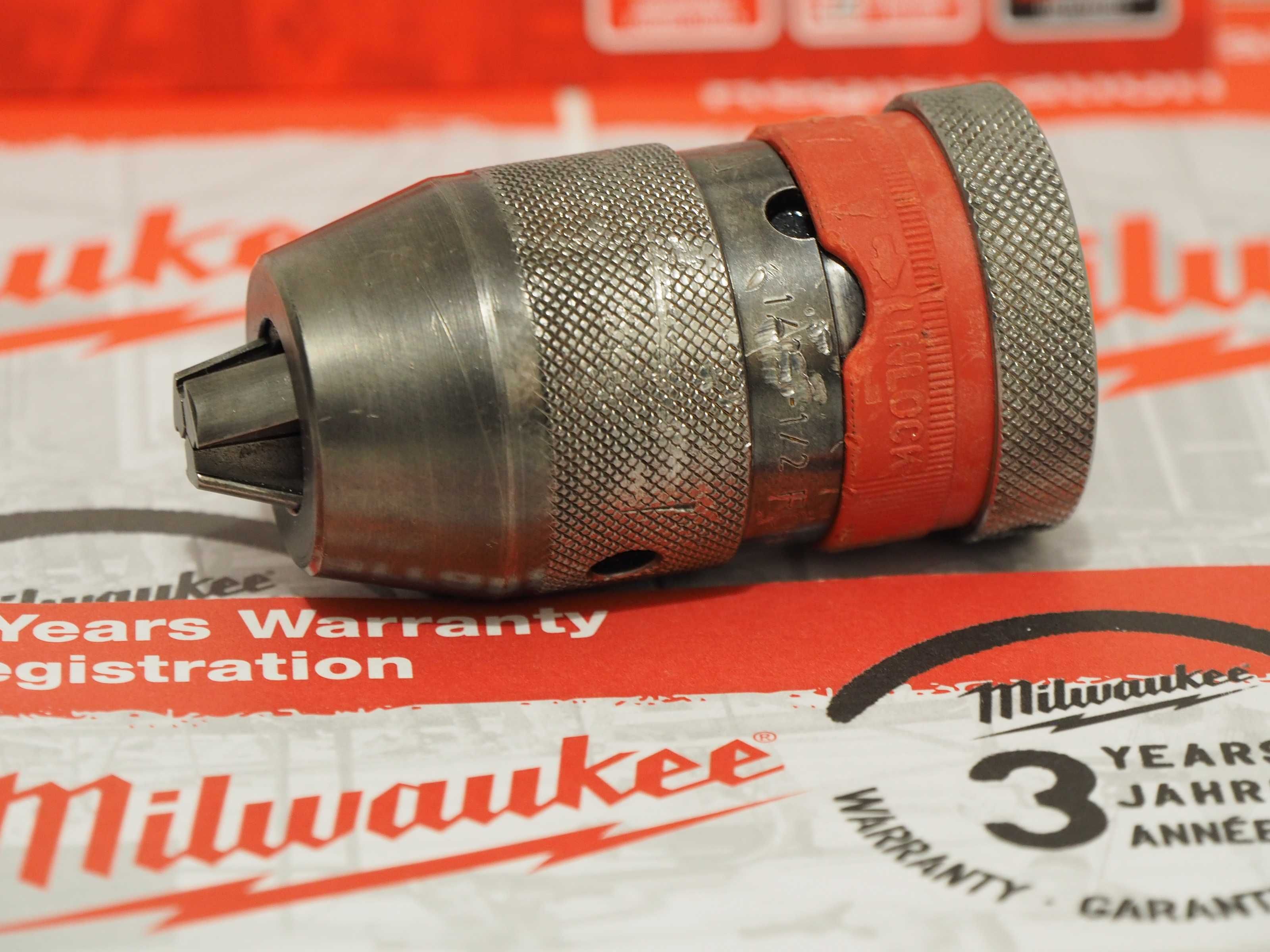 Milwaukee uchwyt 13mm z blokadą metalowy wiertarka wkrętarka